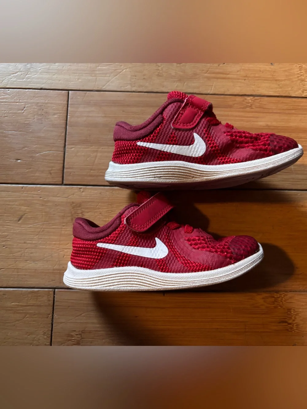 Nike sneakers. Toddler size 7. Velcro closure .